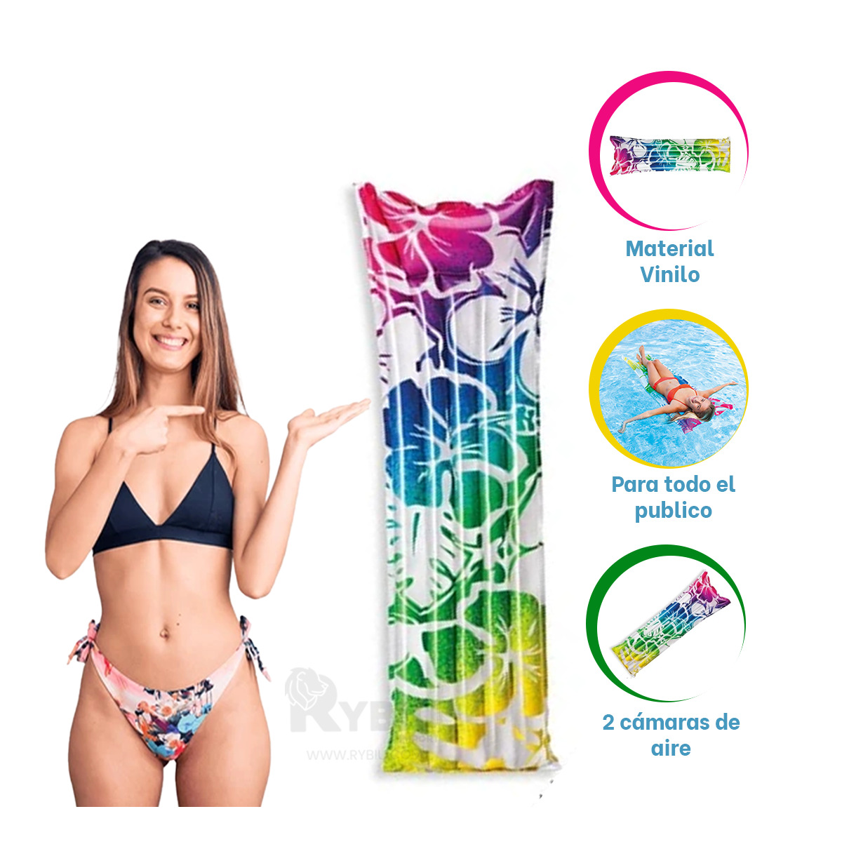 COLCHONETA SUAVE ARCOIRIS 59720NP Y+BANDERITAS ADHESIVAS - 3