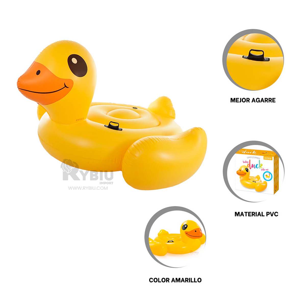 INFLABLE FACIL DE INFLAR DISEÑO DE PATO Y+GIFT MINIAGENDA - 4