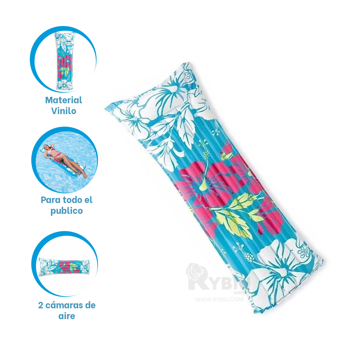 COLCHONETA SUAVE CELESTE 59720NP Y+BANDERITAS ADHESIVAS - 1
