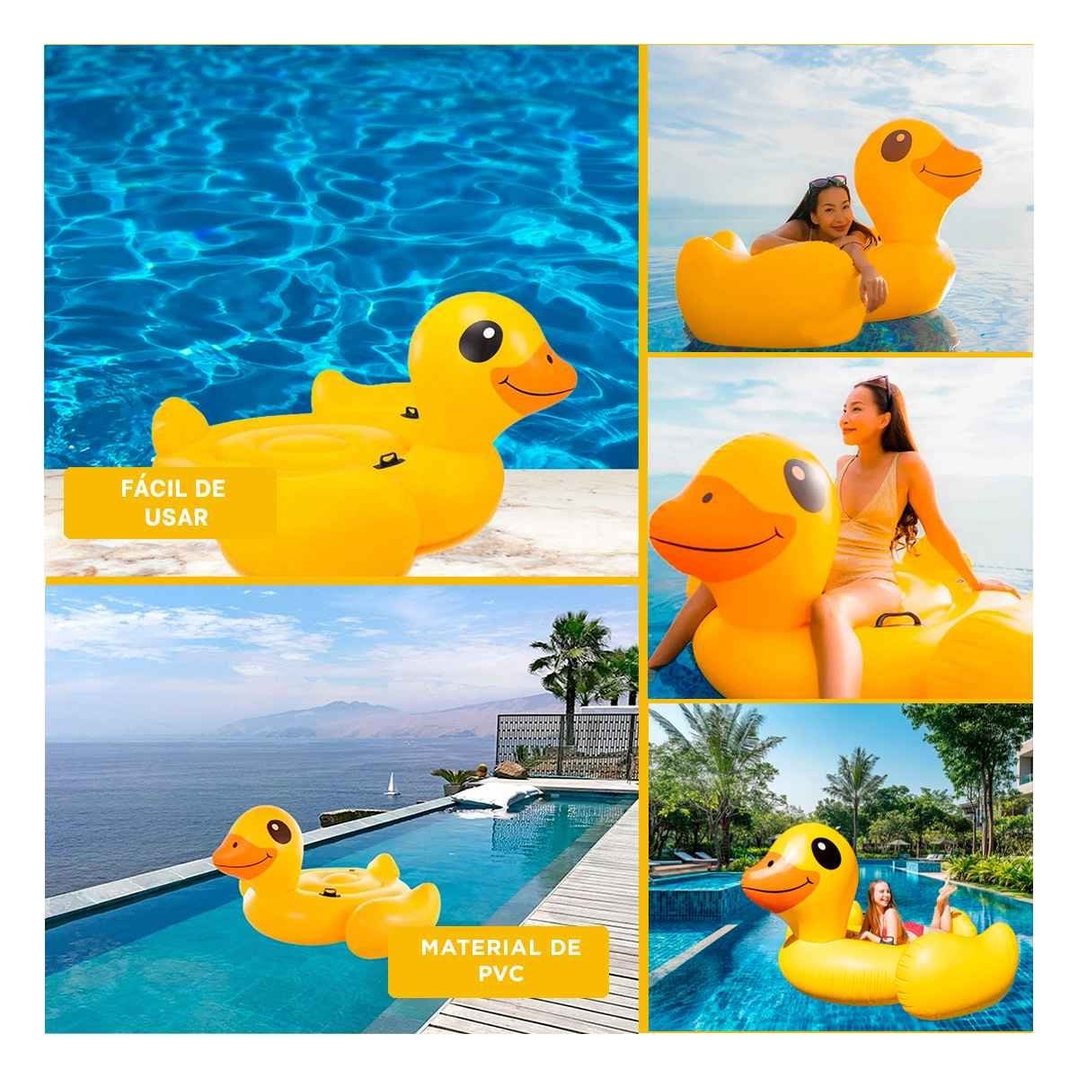 FLOTANTE DIVERTIDO SEGURO PATO 147 X 147 X 81 CM PARA PISCINA Y+POST IT - 1