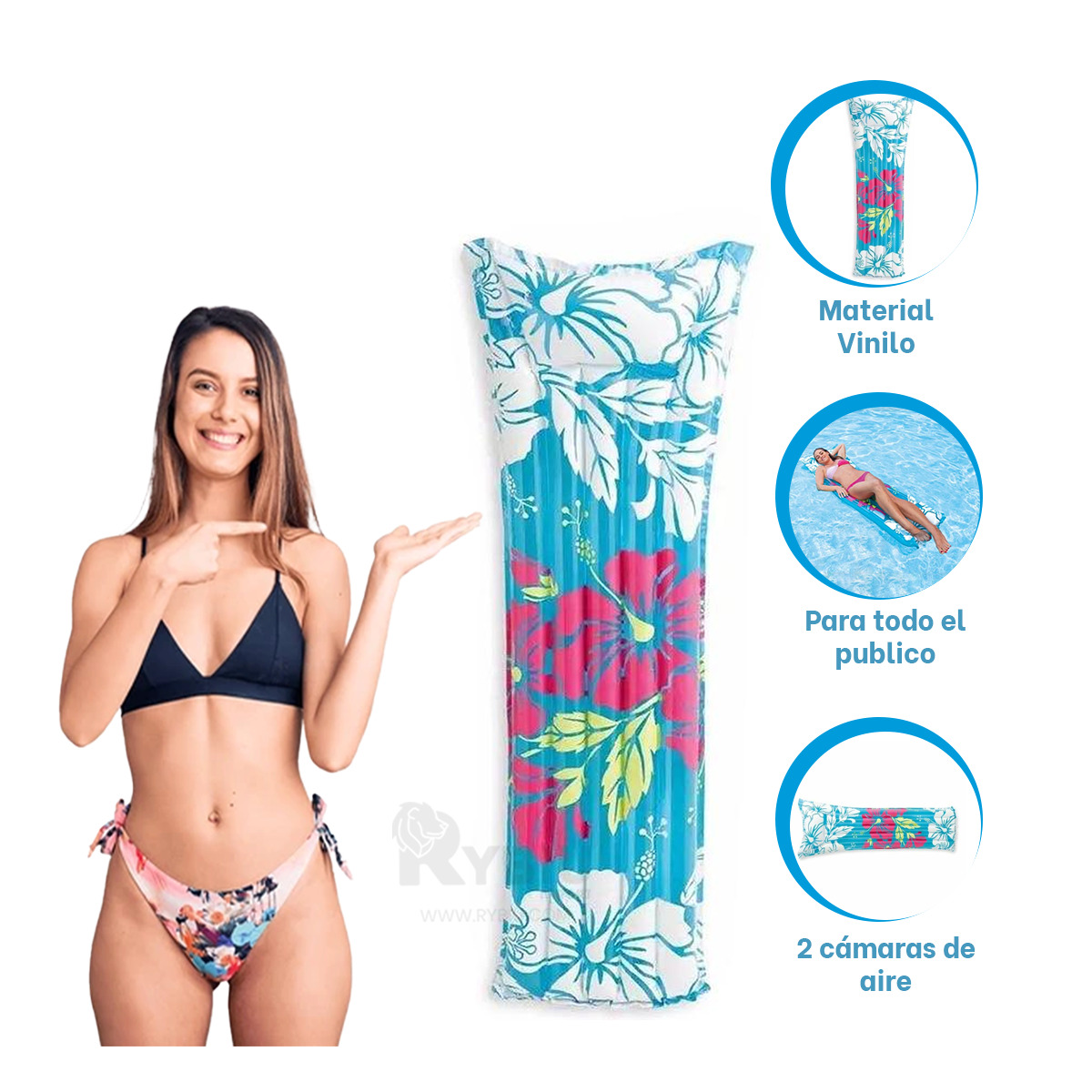 COLCHON PARA PASEOS EN CELESTE 59720NP Y+PAPEL DE REGALO - 3