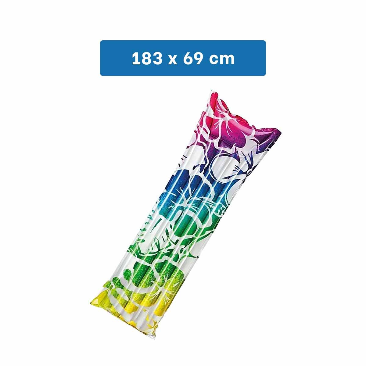 CAMA PORTATIL 59720NP ARCOIRIS INFLABLE Y COMODA PARA USO EN CASA Y VIAJES Y+REGALO STICKER - 4