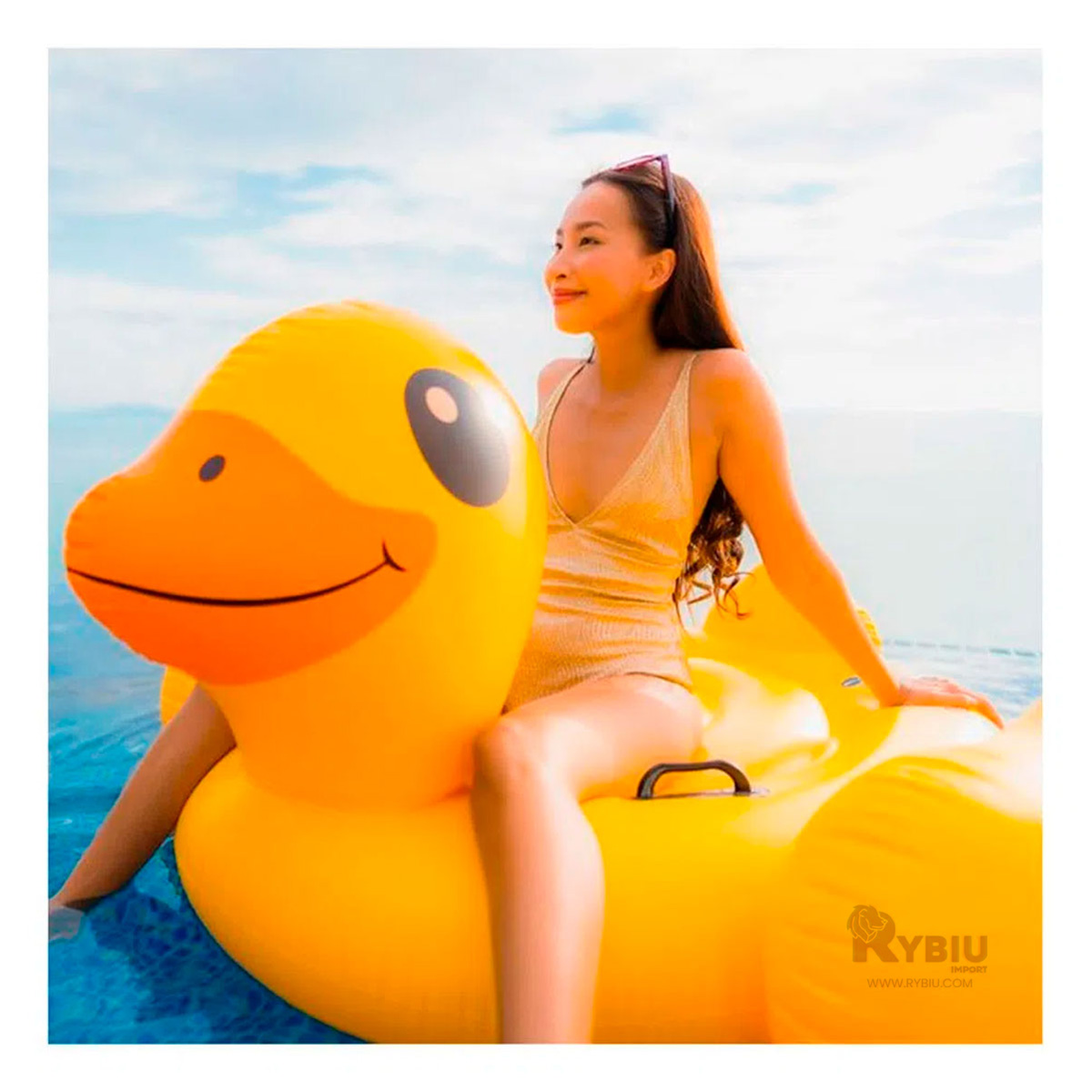 INFLABLE DE DISEÑO MODERNO FORMA DE PATO Y+REGALO AGENDITA - 3