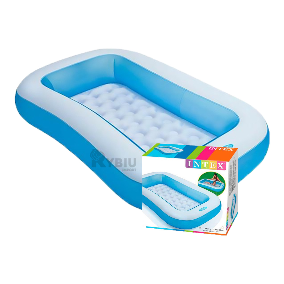 ALBERCA COMODO PARA INFANTES EN CELESTE Y+GIFT STICKERS - 1
