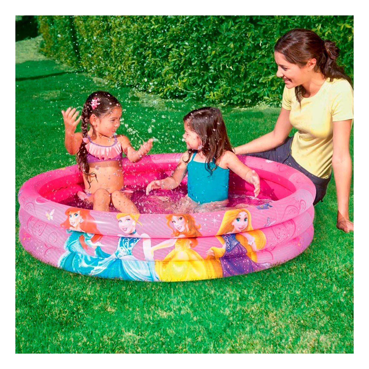 PISCINA PRINCESA INFLABLE PARA HOGAR Y PATIO CON ESTILO VERANO Y+LIGAS REGALO - 1