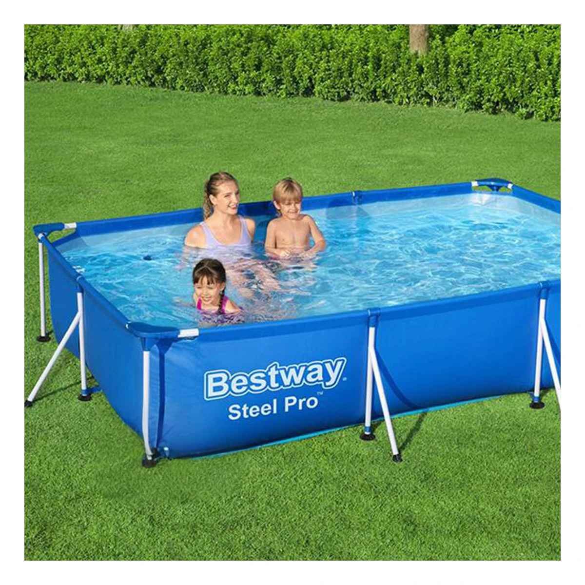 ALBERCA RECTANGULAR GRANDE 300X201X66 CM PARA USO FAMILIAR Y+LIGAS REGALO - 1