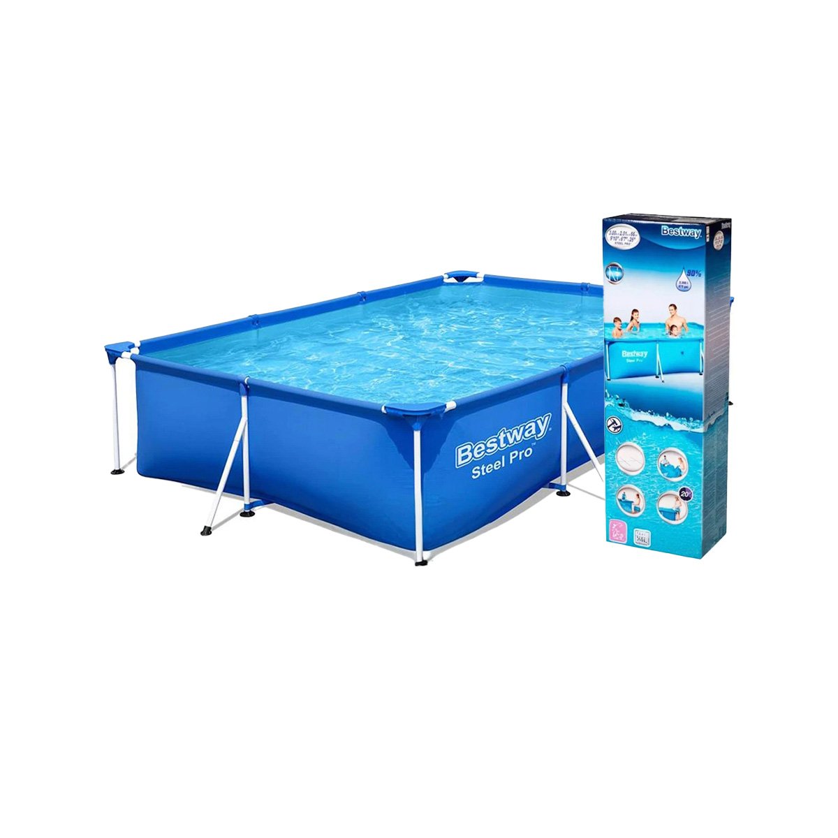 ALBERCA RECTANGULAR GRANDE 300X201X66 CM PARA USO FAMILIAR Y+LIGAS REGALO - 3