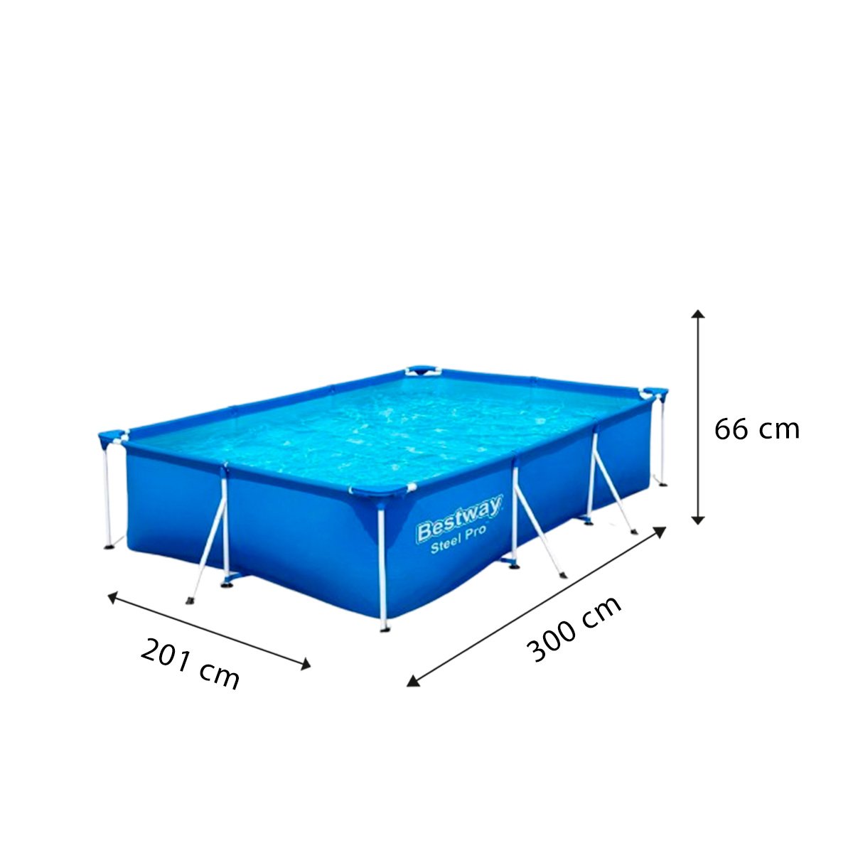 ALBERCA RECTANGULAR GRANDE 300X201X66 CM PARA USO FAMILIAR Y+LIGAS REGALO - 4