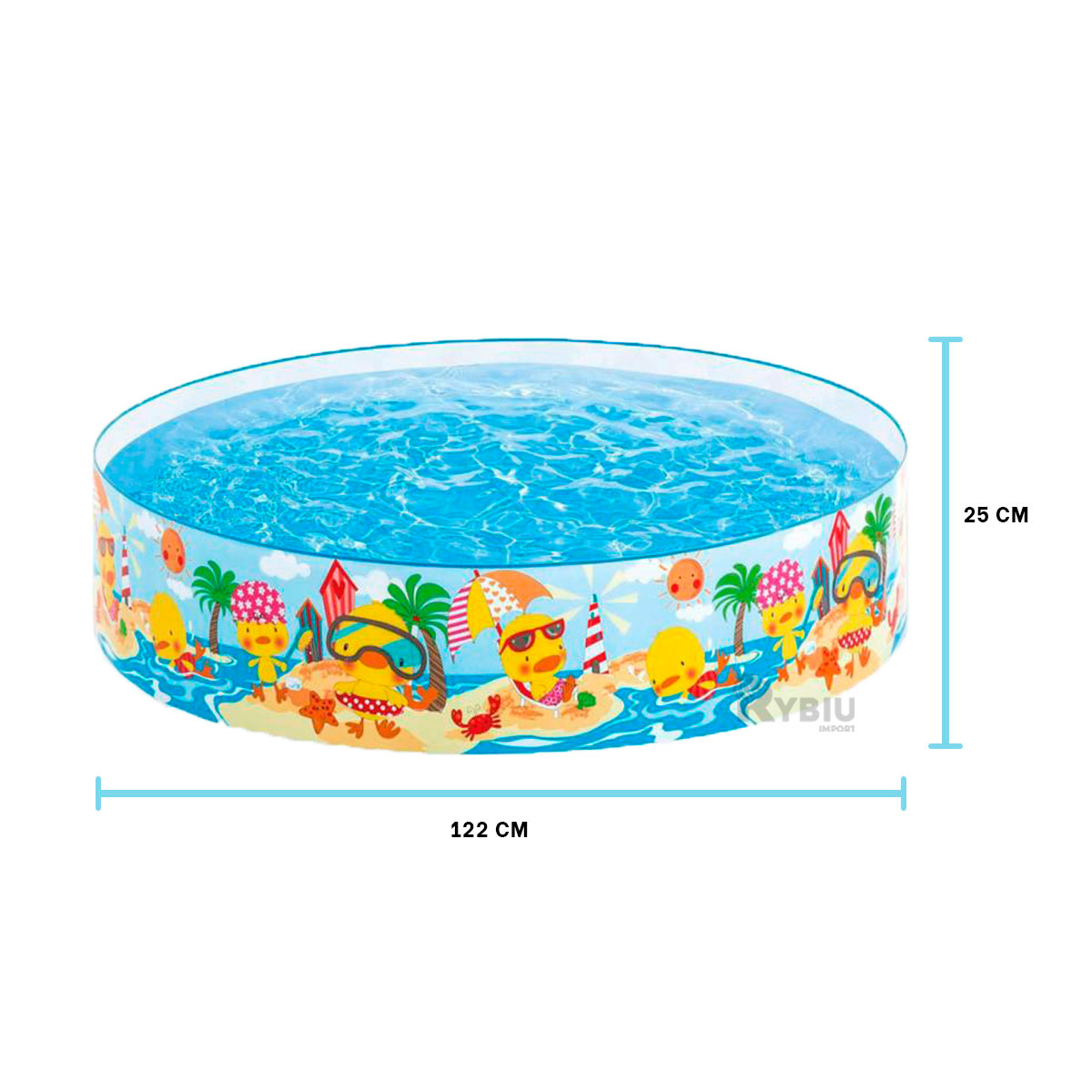 PILETA FACIL ARMADO EN MULTICOLOR Y+REGALO LIGAS PARA PEINAR - 1