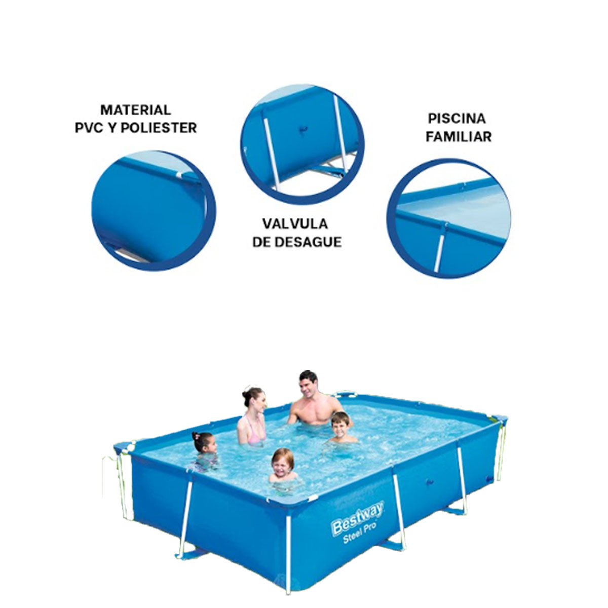 ALBERCA COMODO PARA INFANTES EN CELESTE Y+GIFT STICKERS - 2