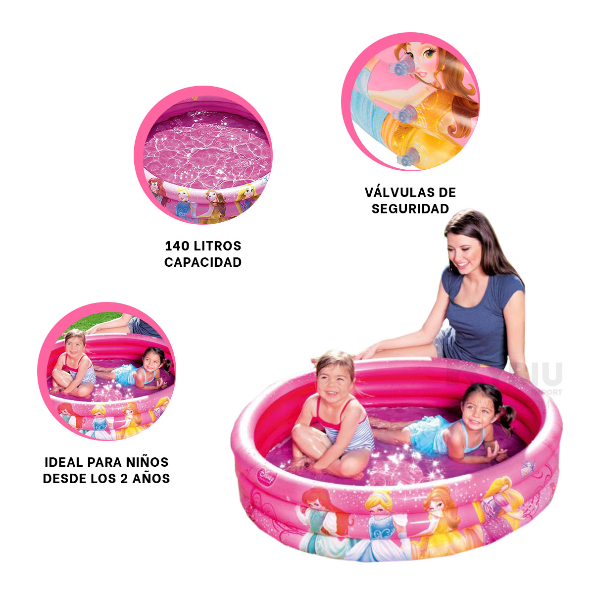 PILETA DE AIRE FACIL EN MULTICOLOR Y+BANDERITAS ADHESIVAS - 2