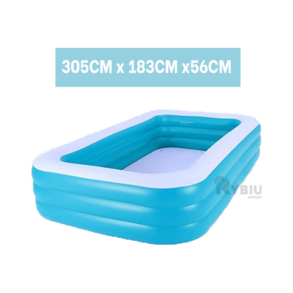 PILETA RECREATIVA TONO CELESTE Y+REGALO LIGAS PARA PEINAR - 5