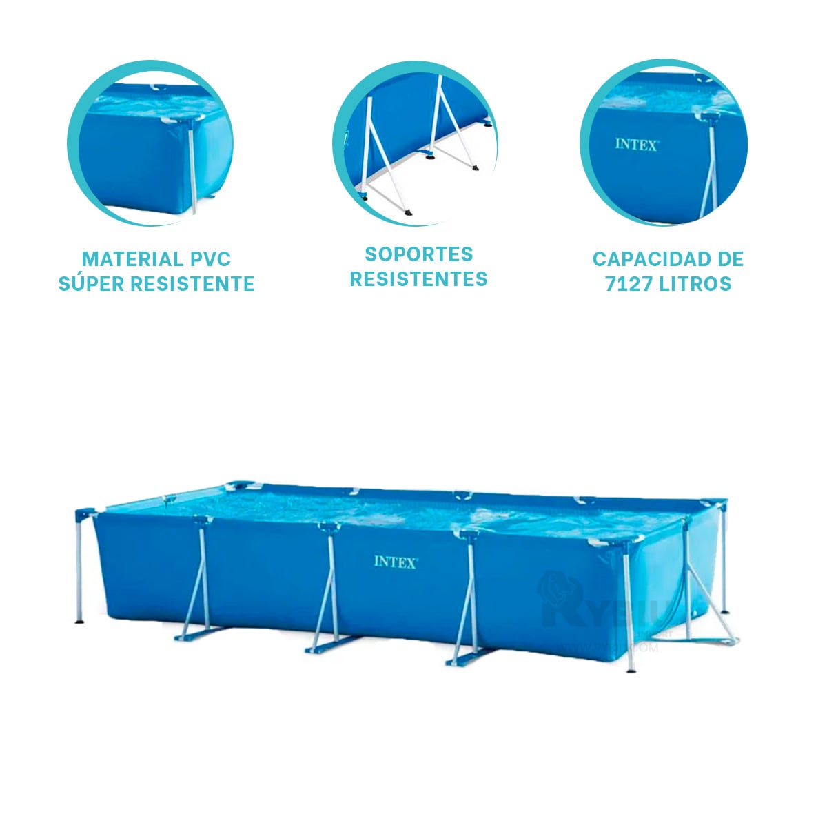 PILETA RECREATIVA TONO CELESTE Y+REGALO LIGAS PARA PEINAR - 1