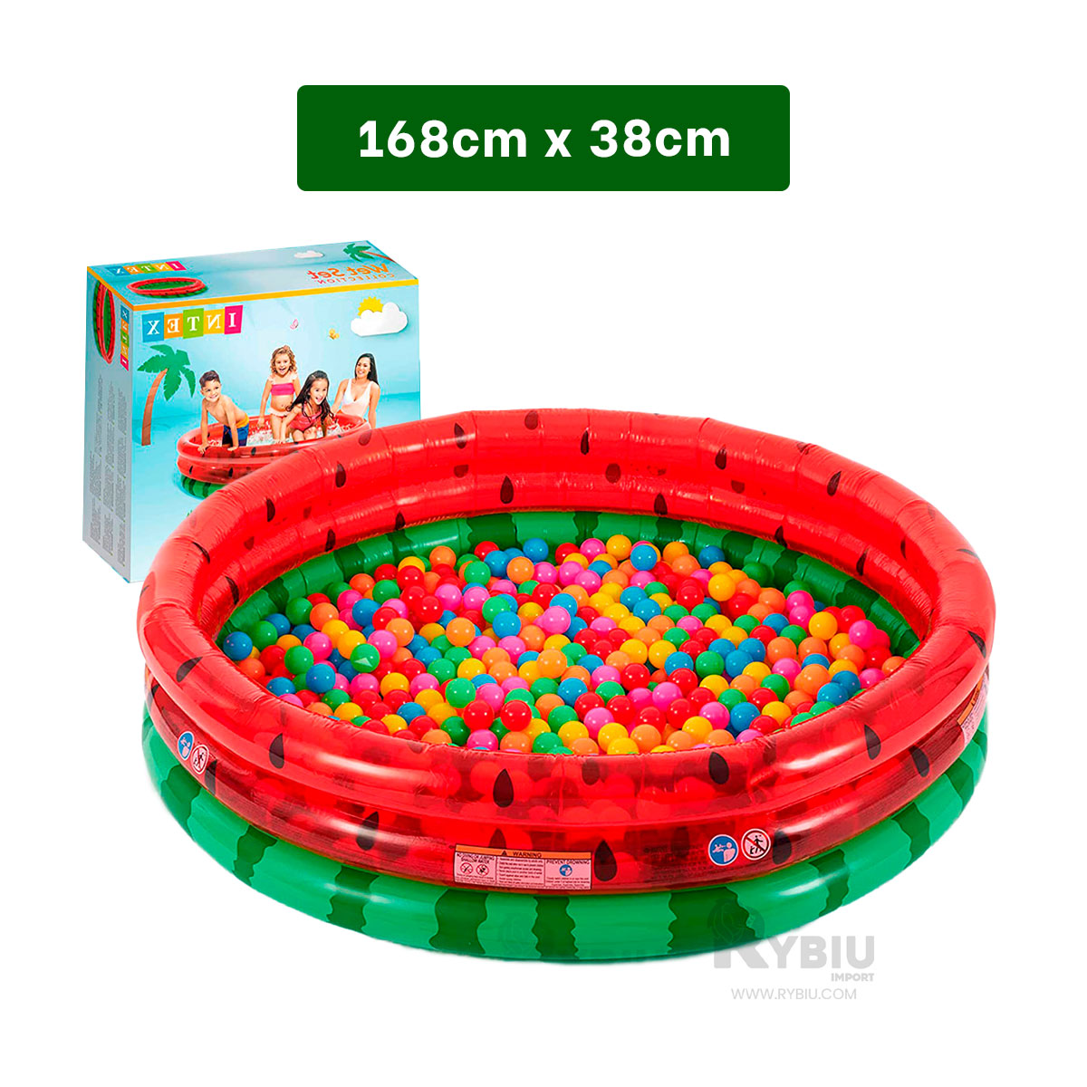 PILETA ESTETICA PARA PLAYA MULTICOLOR Y+BANDERITAS ADHESIVAS - 5