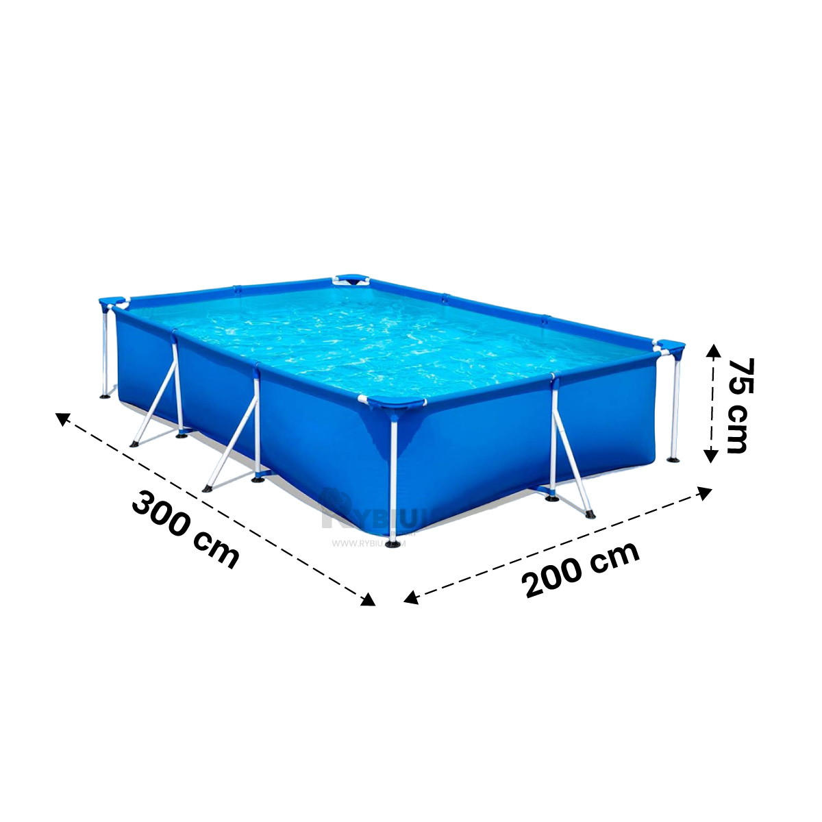 PILETA RECREATIVA TONO CELESTE Y+REGALO LIGAS PARA PEINAR - 5