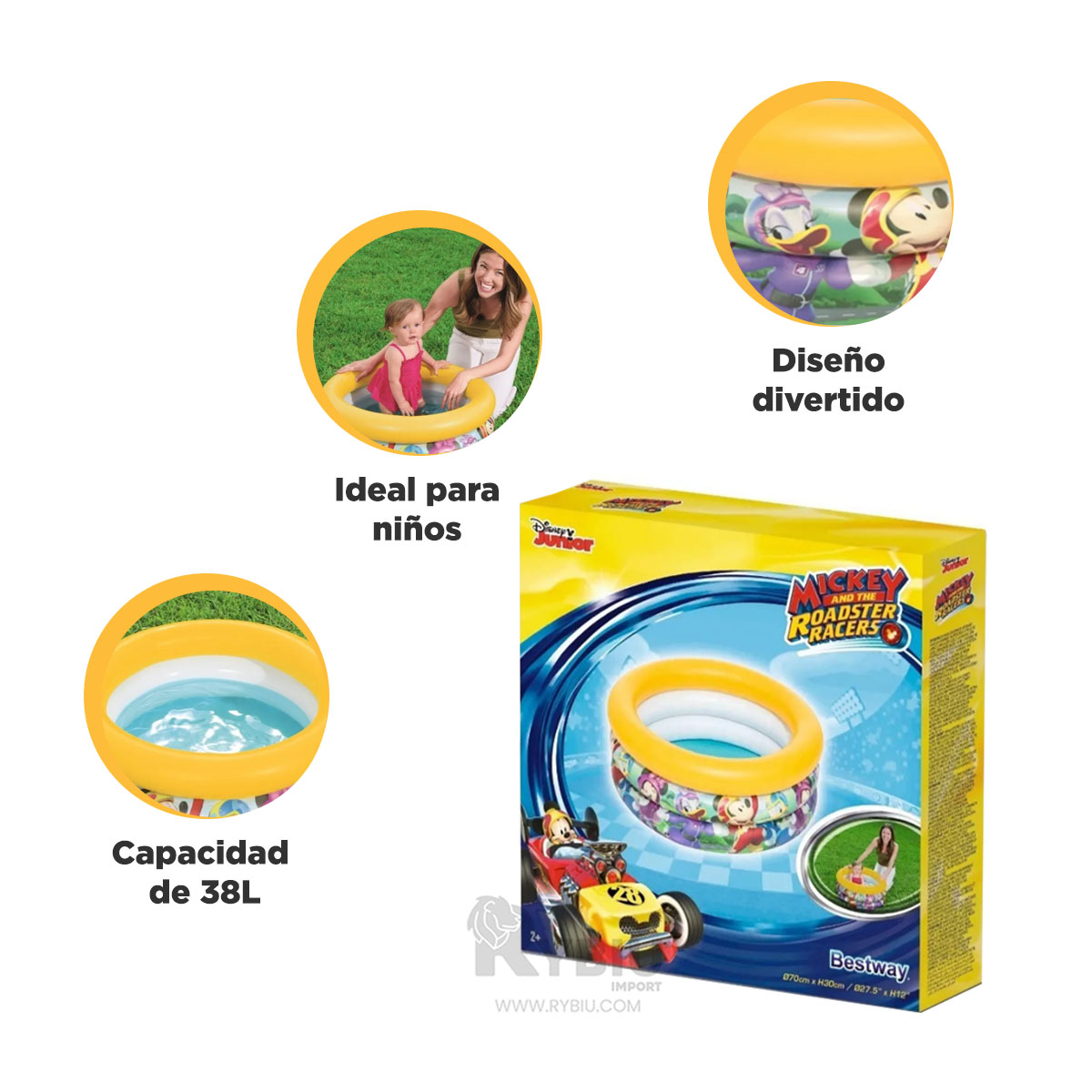 ALBERCA PARA BEBES EN MULTICOLOR Y+REGALO STICKERS - 2