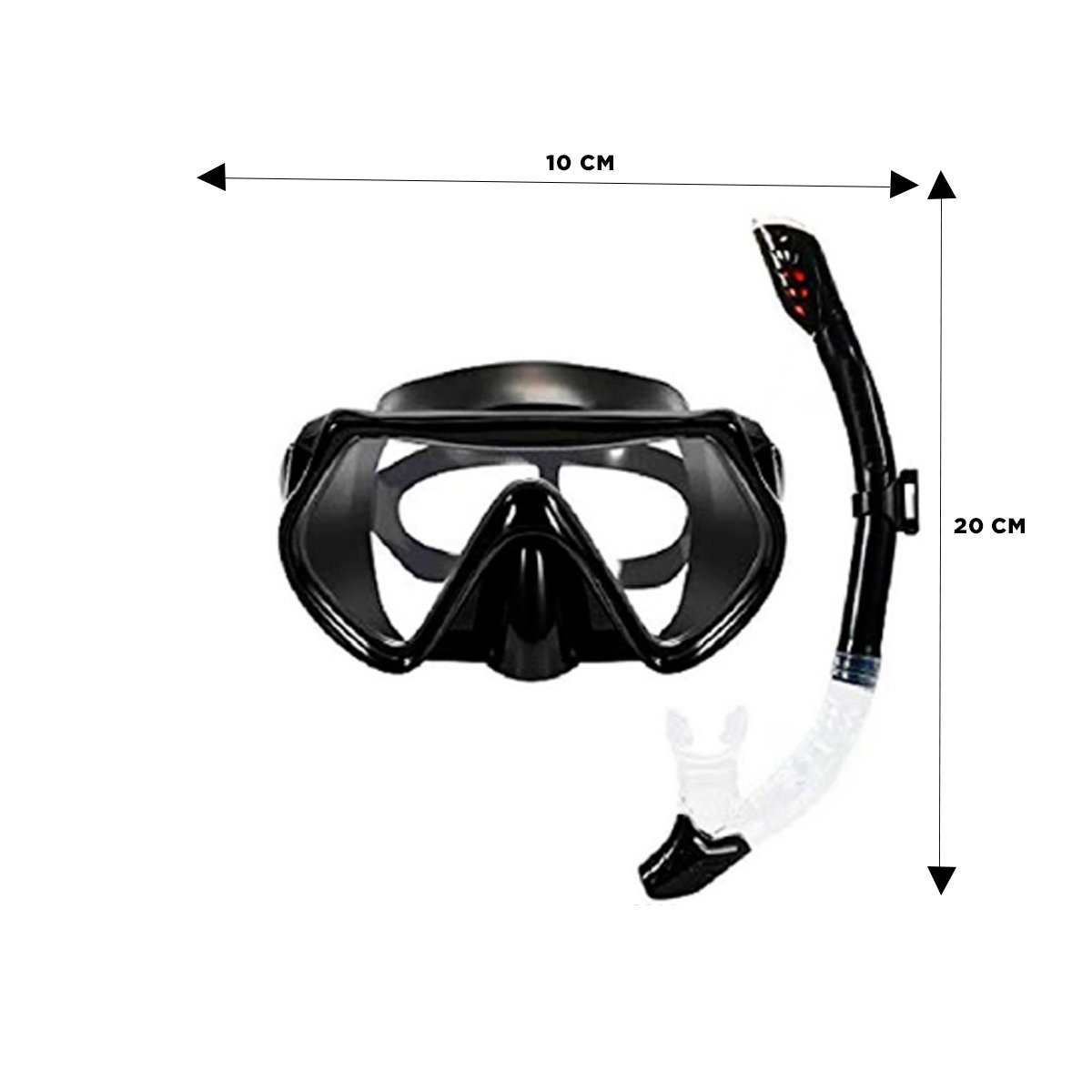 SET NATACIÓN RYBIU M-15265/S145 ESPECIAL BAJO AGUA NEGRO + LIGAS REGALO - 4