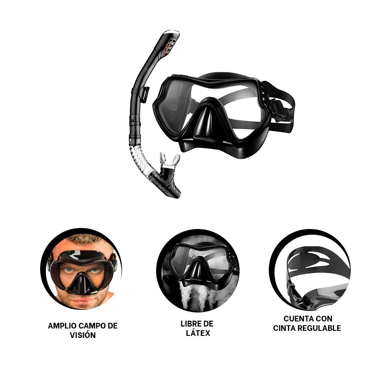 SET BUCEO RYBIU M-15265/S145 FUNCIONAL NEGRO + POST-IT ADHESIVOS - 1