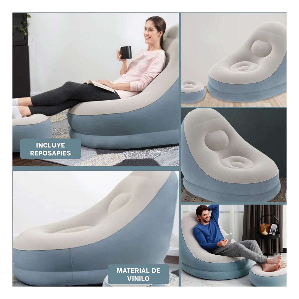 MUEBLE RYBIU DE ALTA CALIDAD DE GRIS AZULADO + POST IT ADHESIVOS - 1