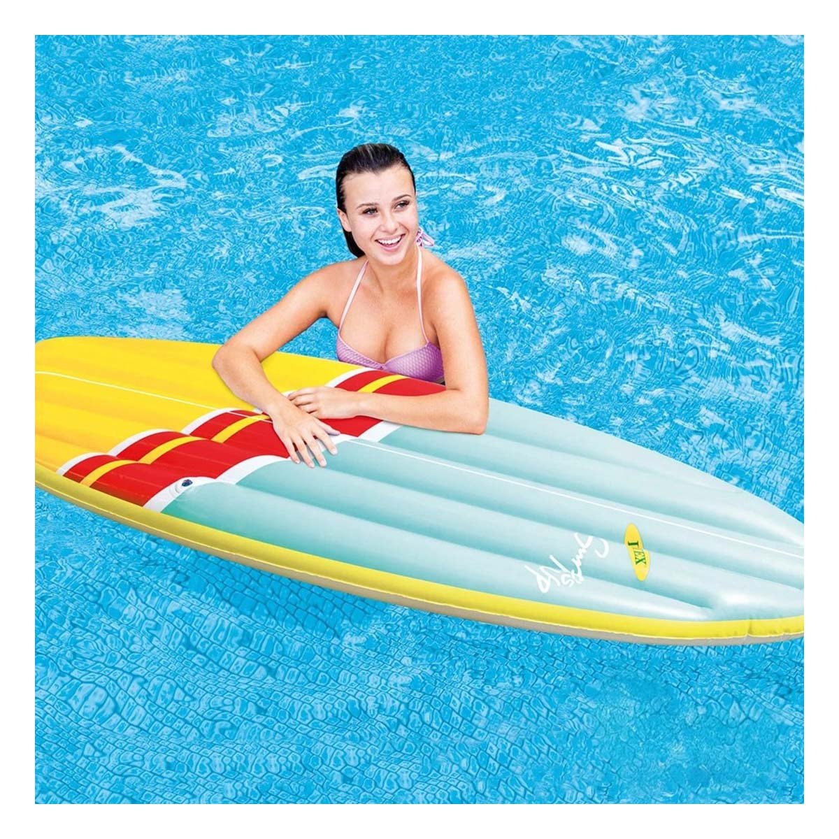 TABLA FLOTANTE INTEX PARA JUEGOS DE PISCINA CELESTE ANARANJA HOGAR Y+LIGAS REGALO - 1