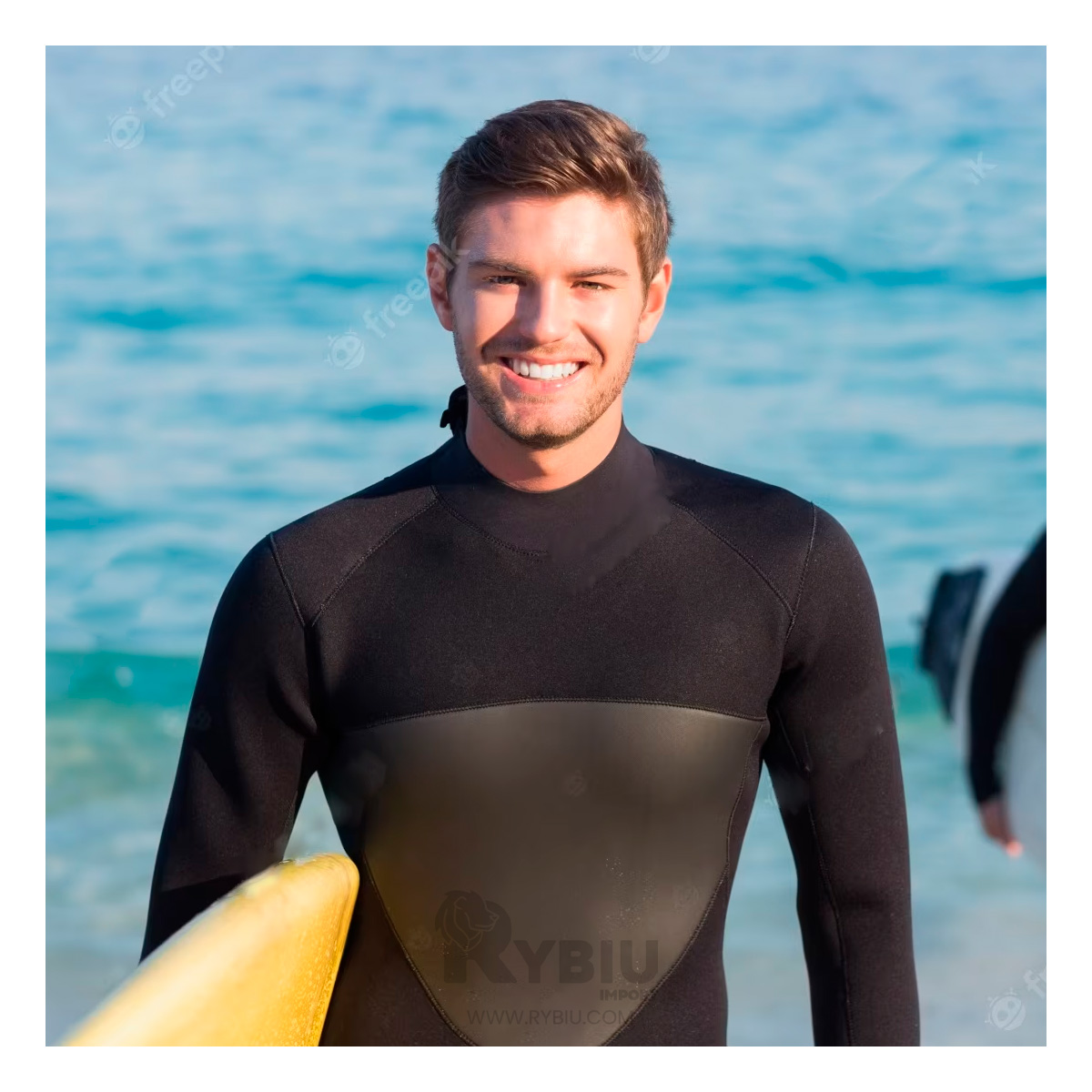TRAJE BAÑO NATACIÓN HOMBRE RYBIU 61130-H 3.3MM NEGRO ATUENDO UTIL Y ESTETICO VERANO + REGALO AGENDITA - 2