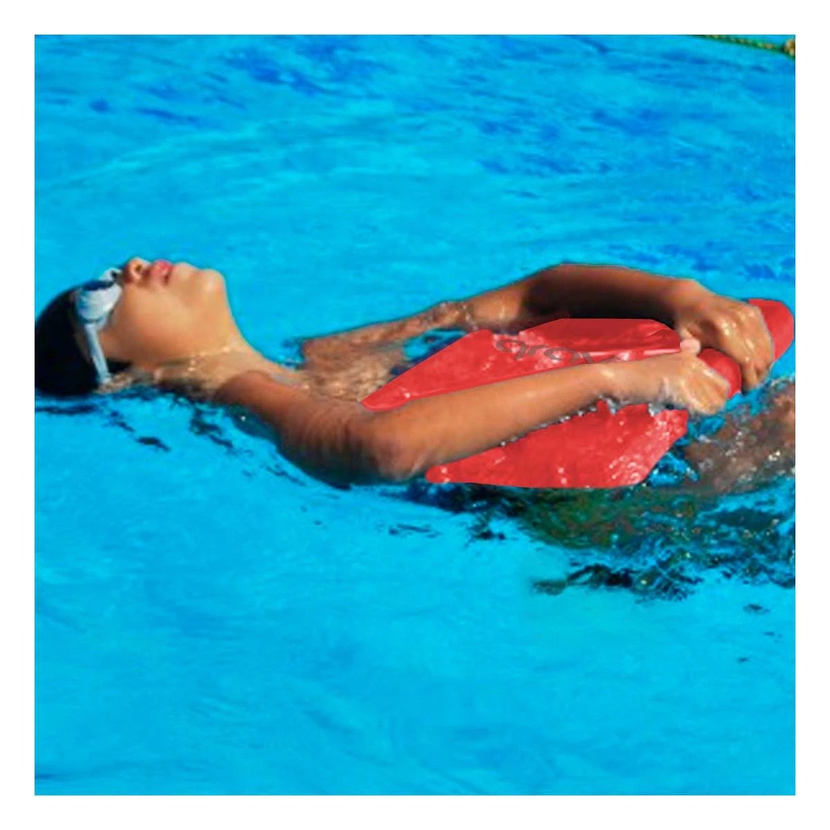 PLACA PLANA DE NATACION COLOR ROJO PARA USO CONTINUO EN PISCINA Y+POST IT - 2