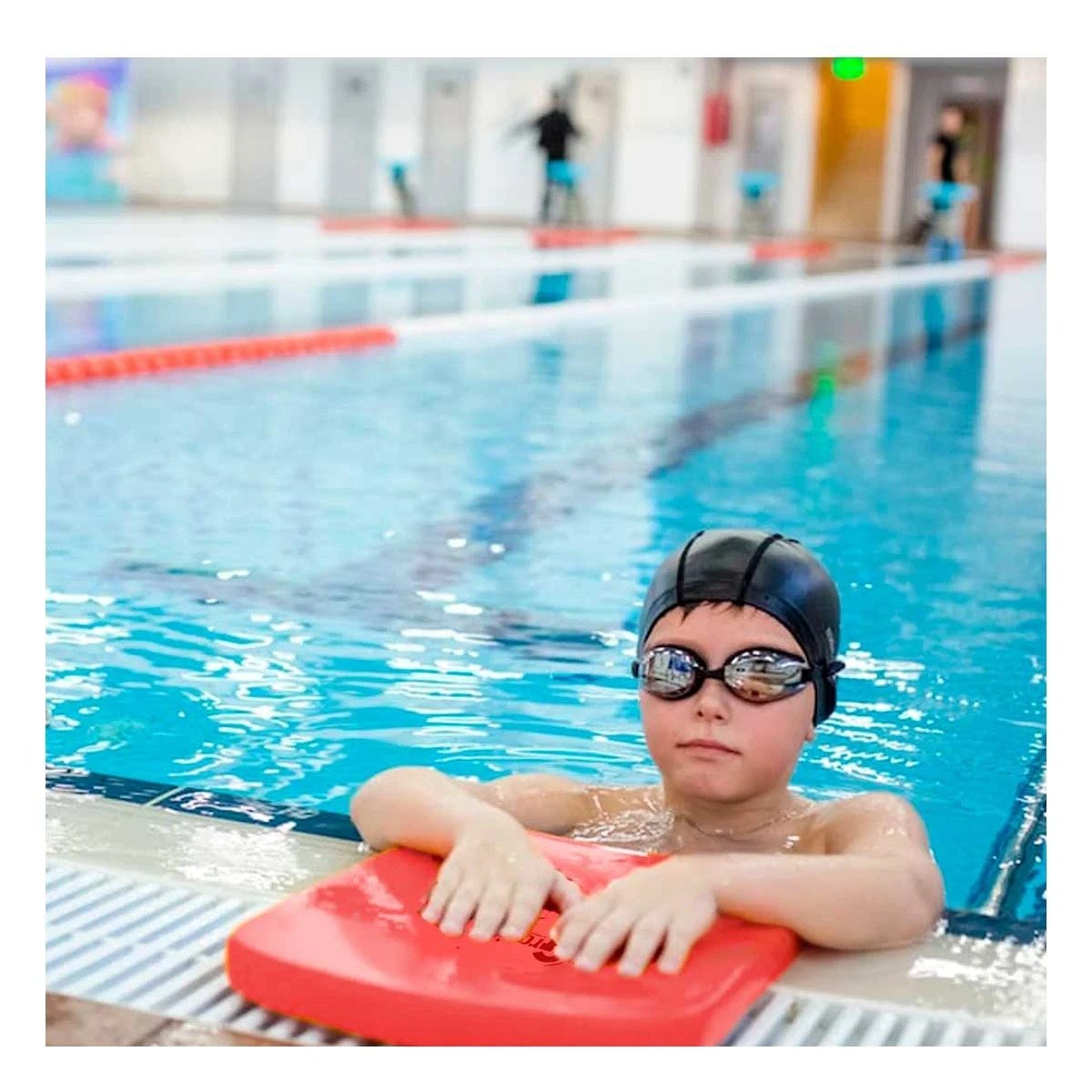PLACA PLANA DE NATACION COLOR ROJO PARA USO CONTINUO EN PISCINA Y+POST IT - 3