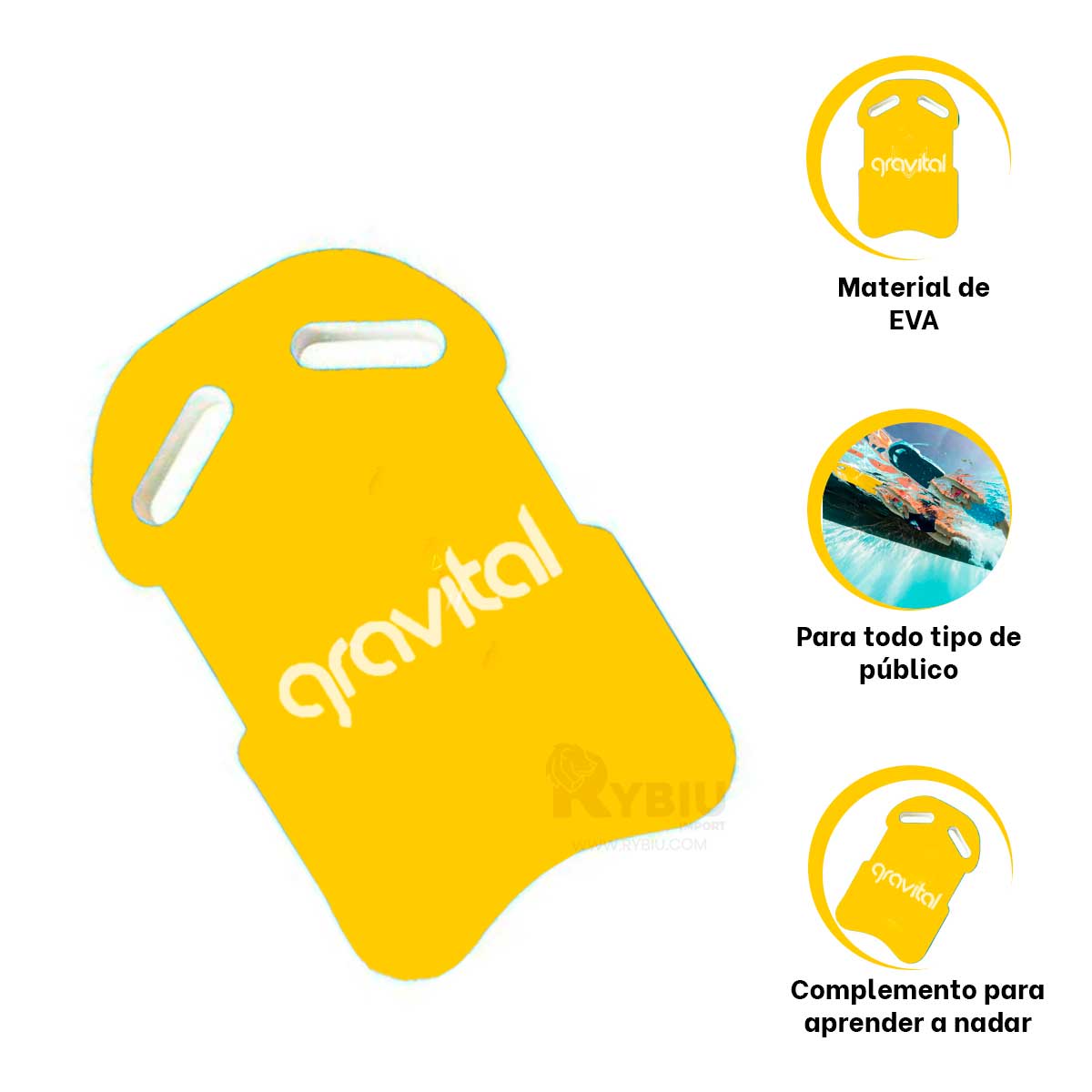 FLOTADOR ELEGANTE PARA NADAR DE AMARILLO Y+GIFT MINIAGENDA - 3