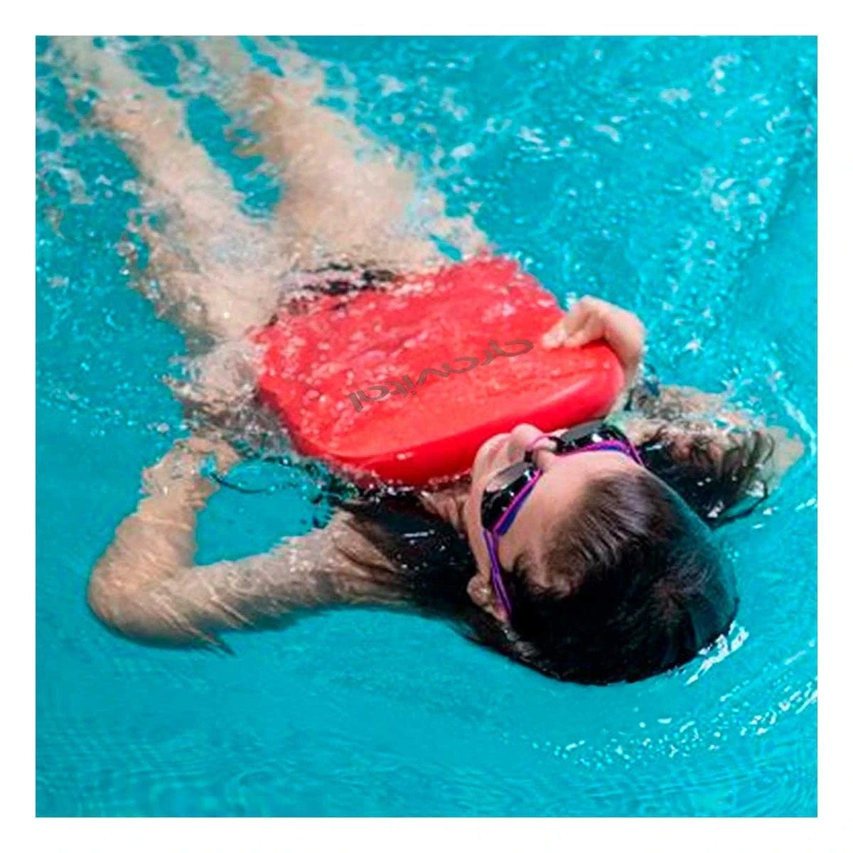 FLOTADOR PLANO DE NATACION COLOR ROJO PARA USO DIARIO EN PISCINA Y+LIGAS REGALO - 2