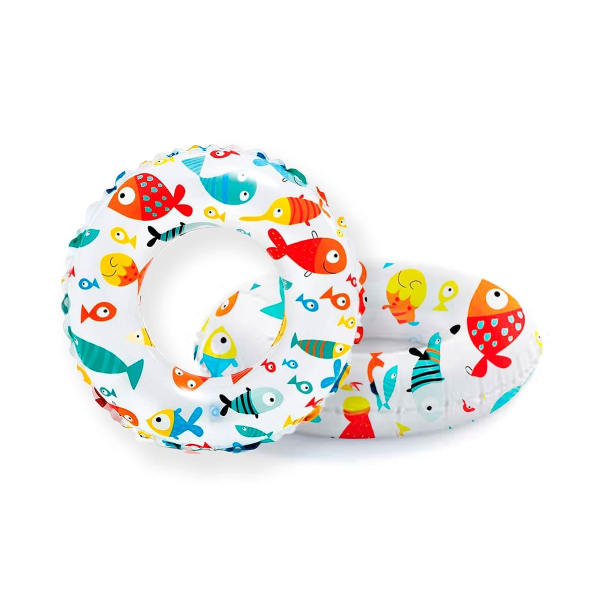 FLOTADOR CIRCULAR DE 61 CM CON DISENO ALEGRE DE PEZ PARA PISCINA Y+LIGAS REGALO - 3