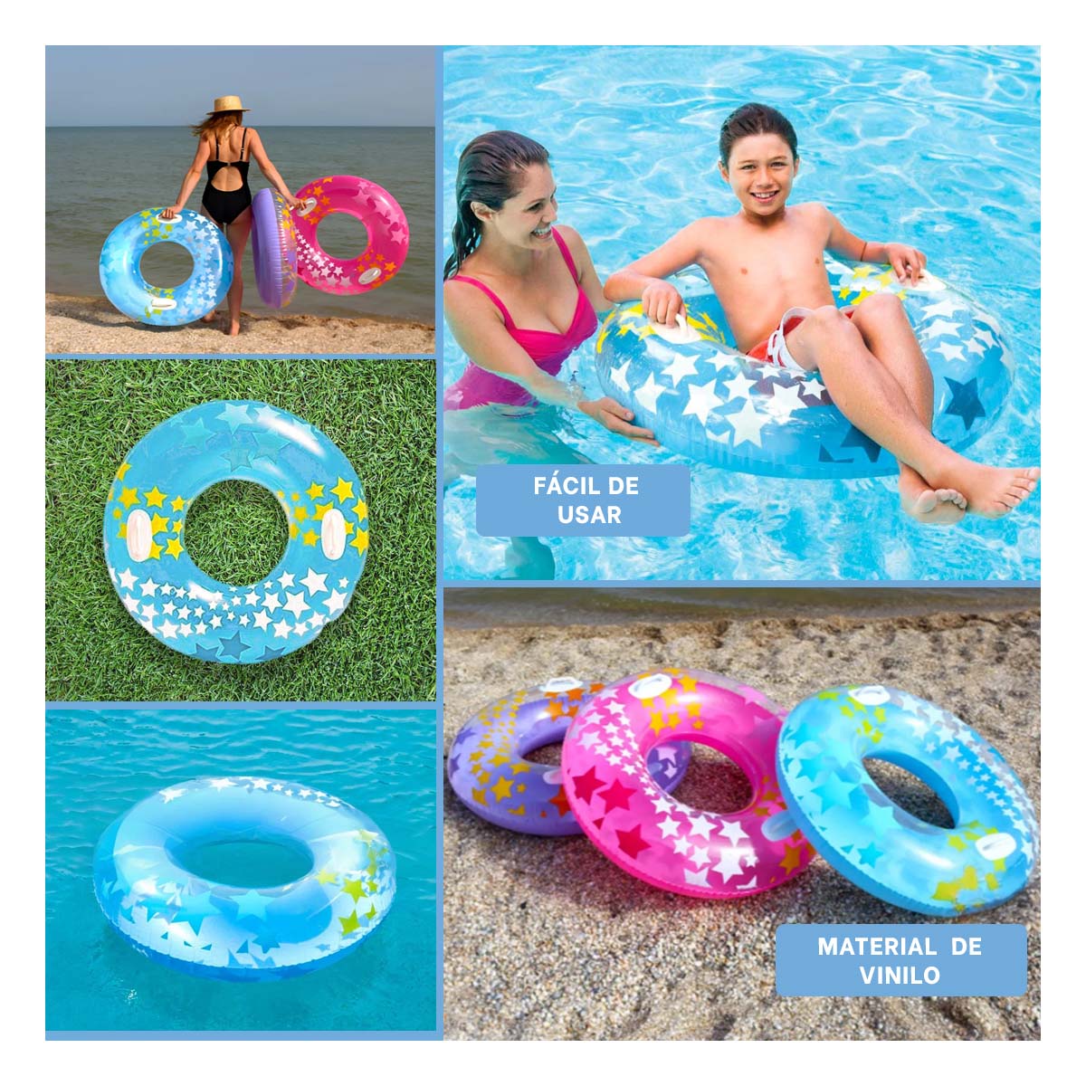 INFLABLE FACIL DE TRANSPORTAR CELESTE Y+GIFT STICKERS - 2