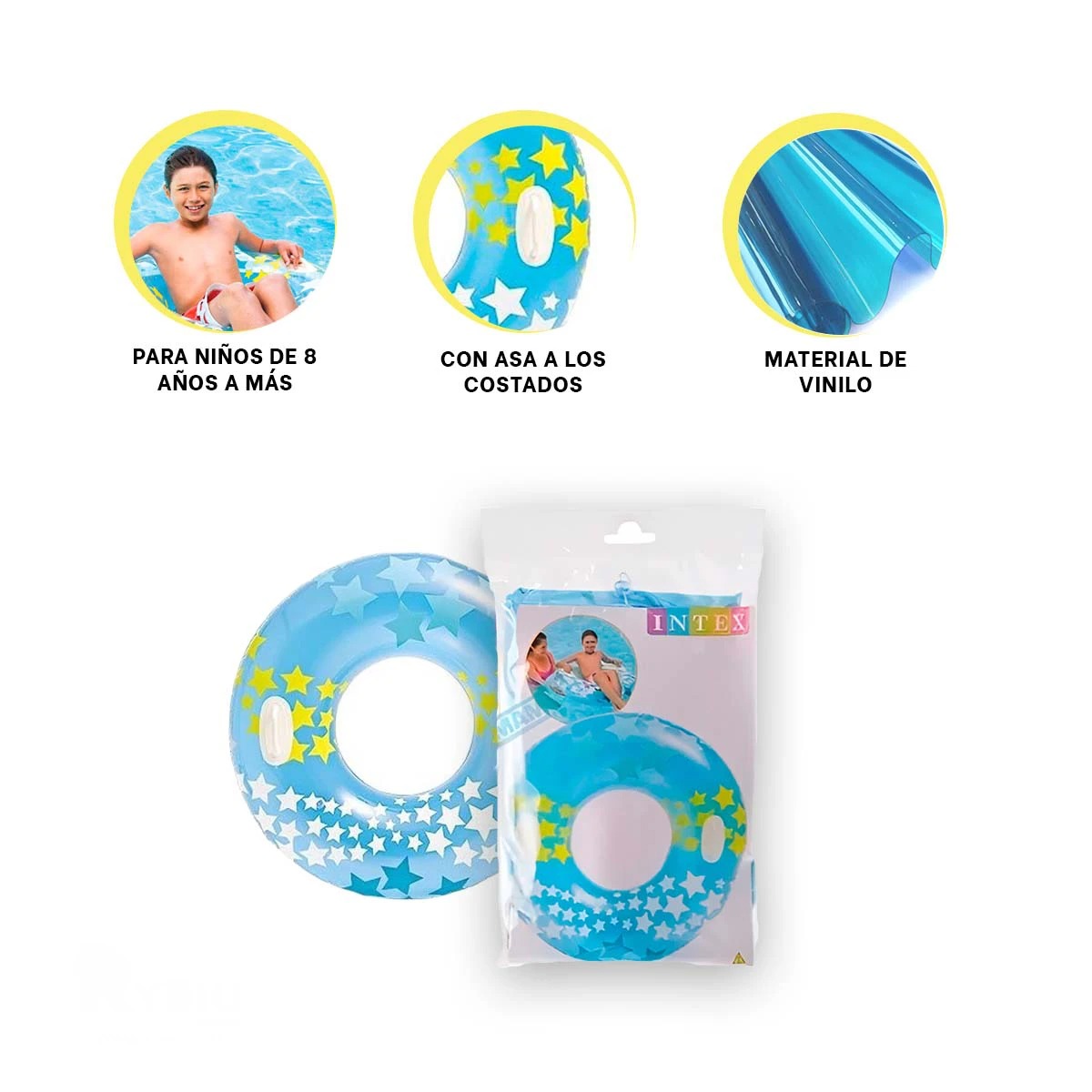 INFLABLE FACIL DE TRANSPORTAR CELESTE Y+GIFT STICKERS - 4