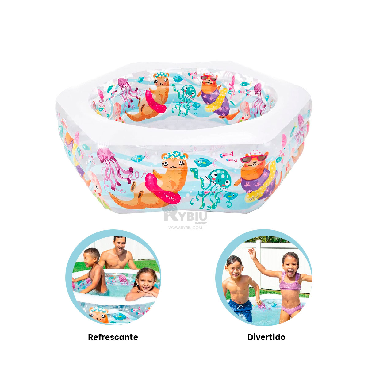 PILETA INFANTIL EN MULTICOLOR Y+REGALO LIGAS PARA PEINAR - 3