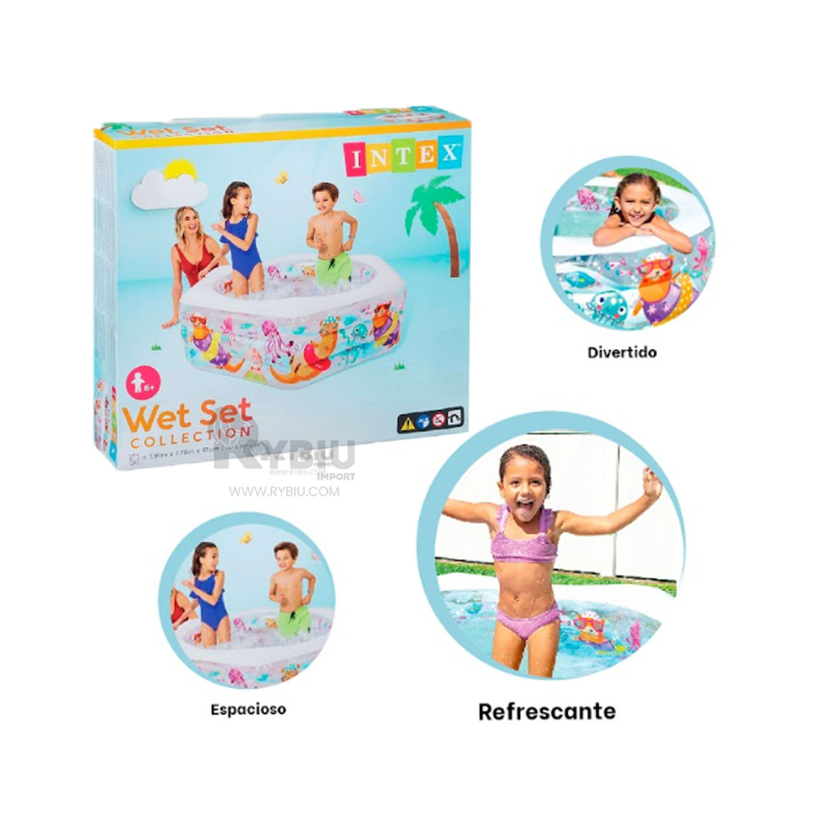 PILETA INFANTIL EN MULTICOLOR Y+REGALO LIGAS PARA PEINAR - 4