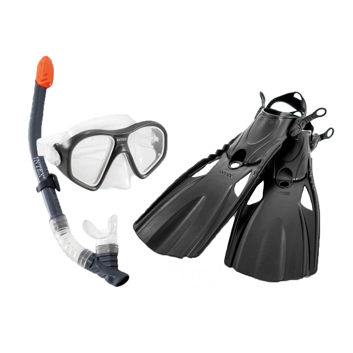 SET ACCESORIOS PISCINAS RYBIU 55657 NEGRO ESPECIAL NADADORES + PAPEL REGALO - 4