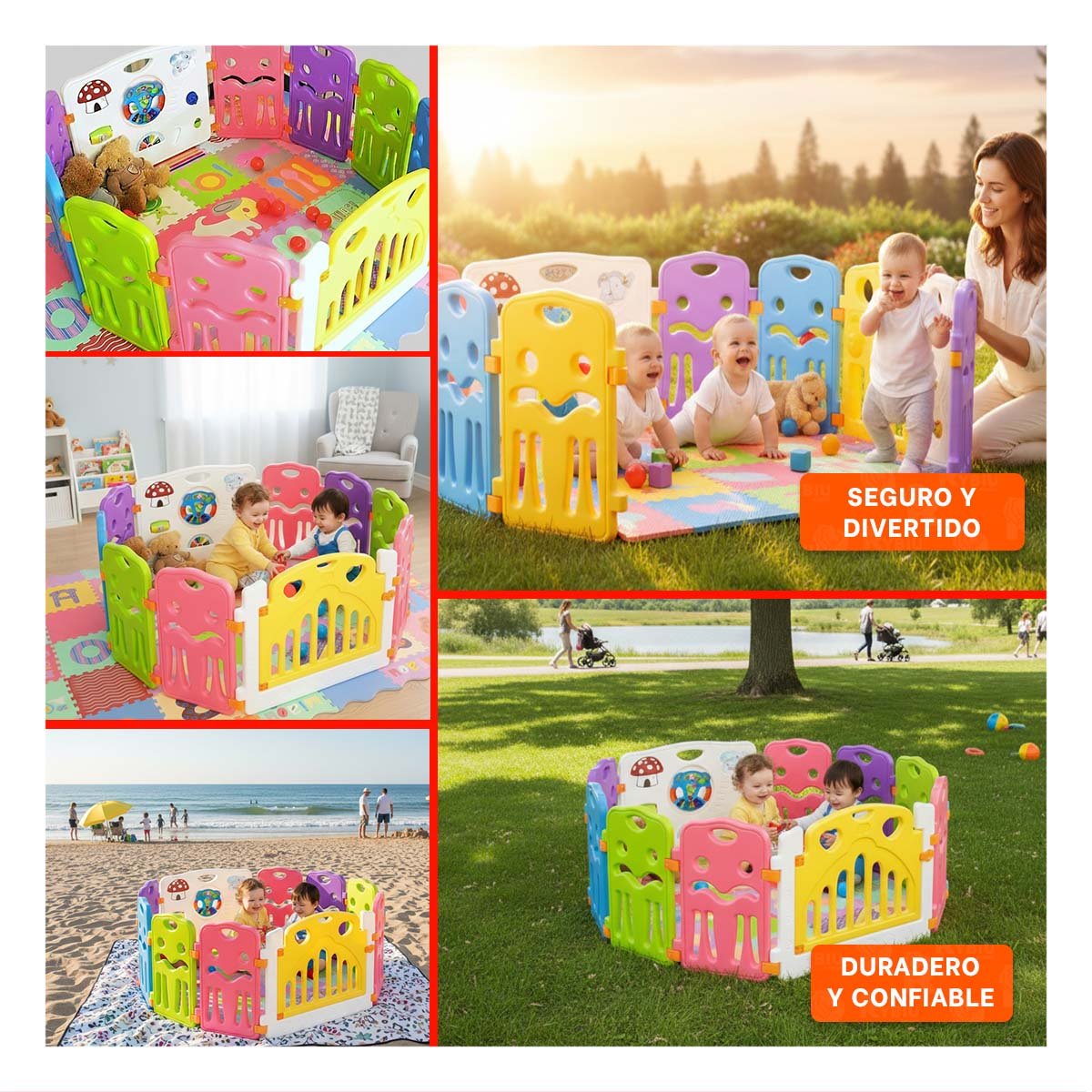 CENTRO DE ACTIVIDADES CON BORDES SUAVES PARA EVITAR RASGUÑOS EN LA PIEL DEL BEBE Y+LIGAS REGALO - 5