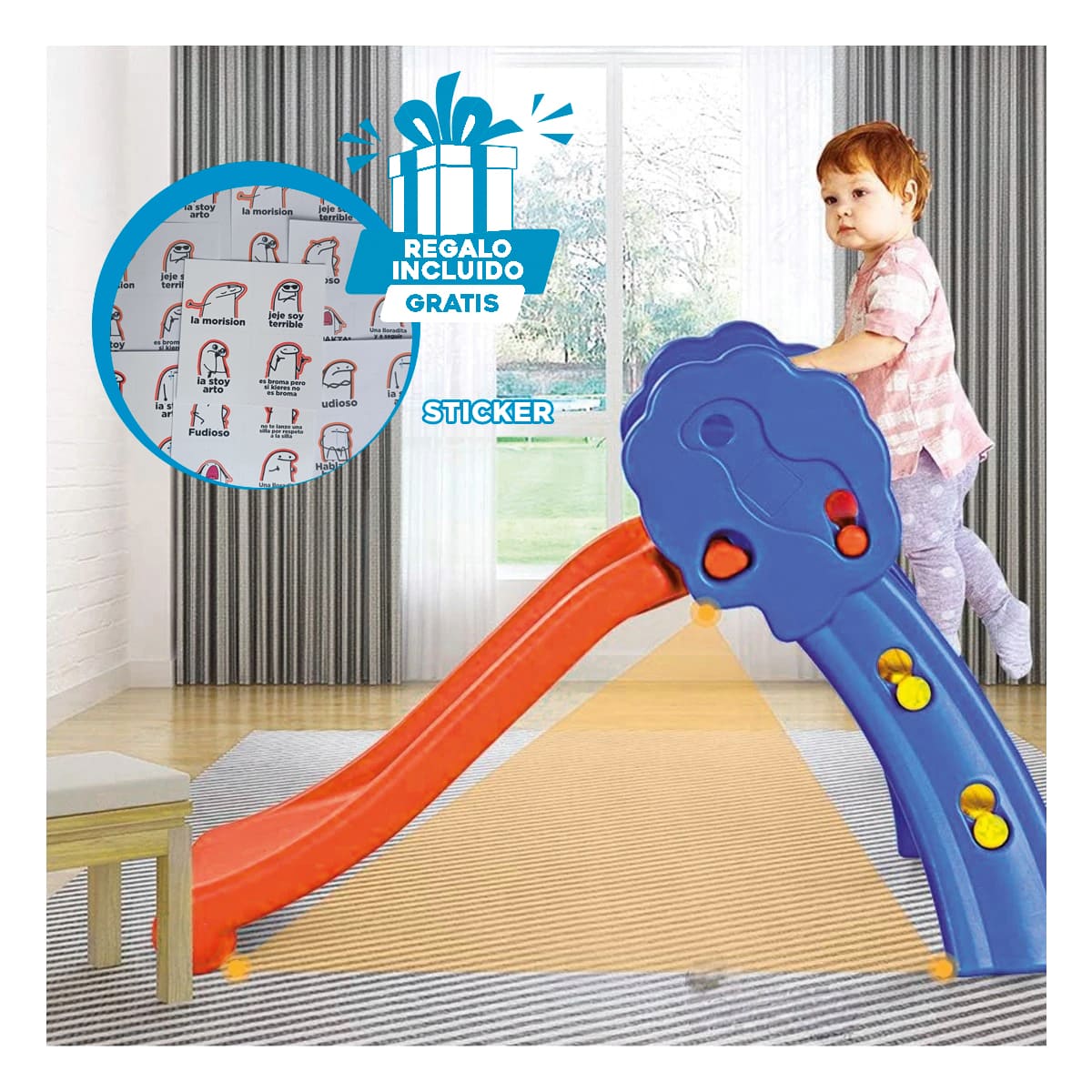 TOBOGAN DE ENTRETENIMIENTO EN MULTICOLOR Y+GIFT STICKERS - 1