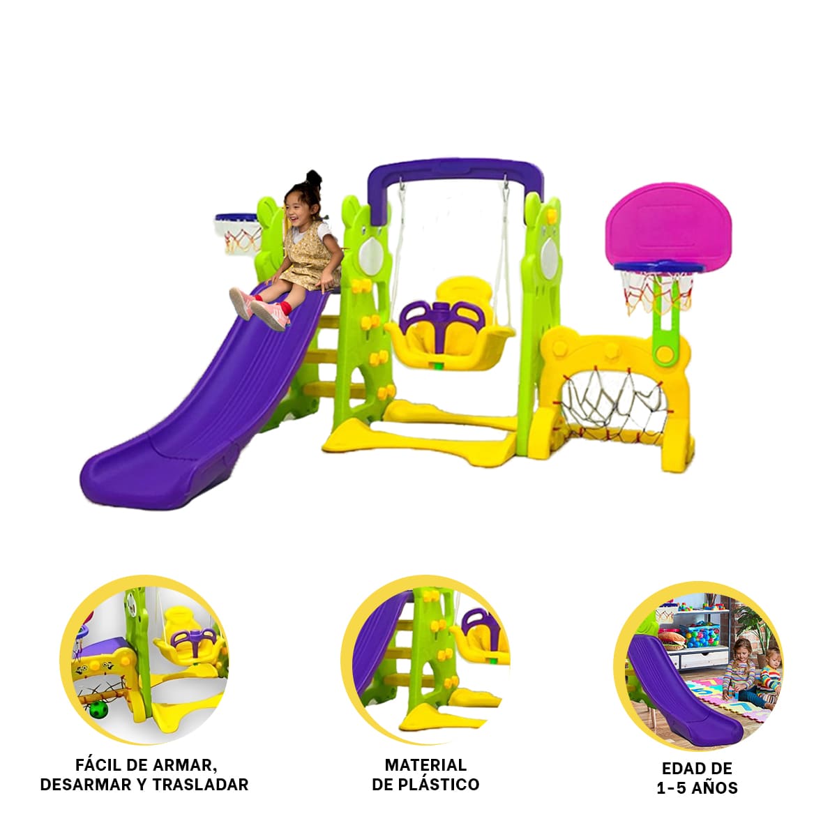 TOBOGAN DE ENTRETENIMIENTO EN MULTICOLOR Y+GIFT STICKERS - 3