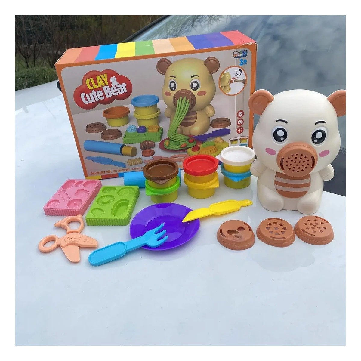 JUEGO DE PLASTILINA CON ACCESORIOS OSO PARA NINOS CREATIVOS HOGAR PERU - 5