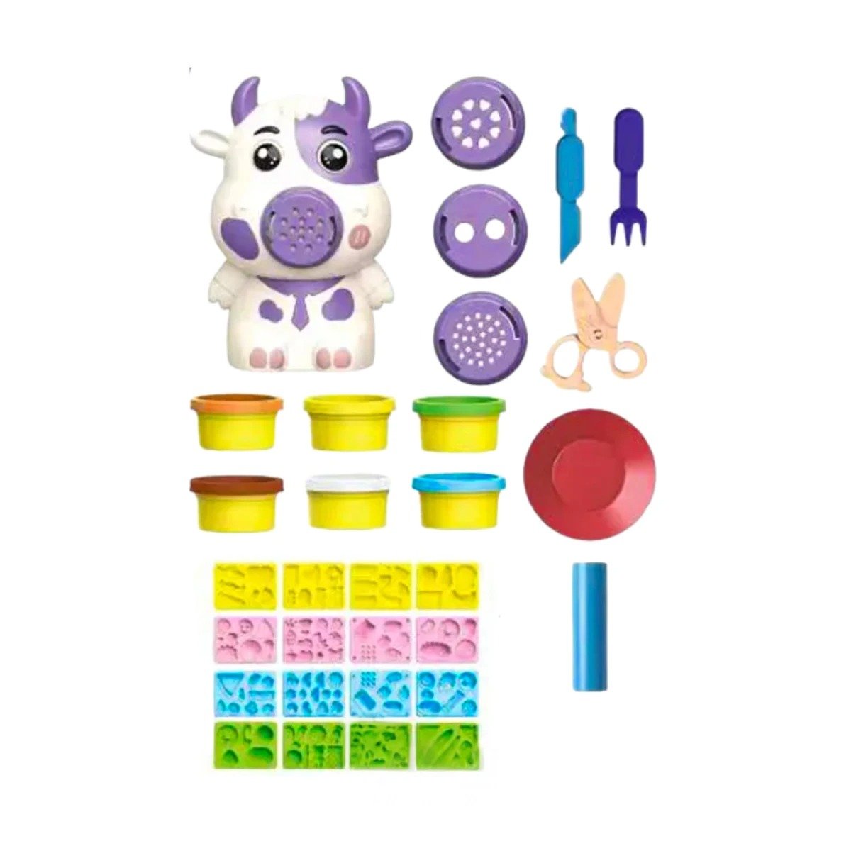 JUEGO INFANTIL DE PLASTILINA CON ACCESORIOS VACA PARA HOGAR CREATIVO Y+LIGAS REGALO - 5