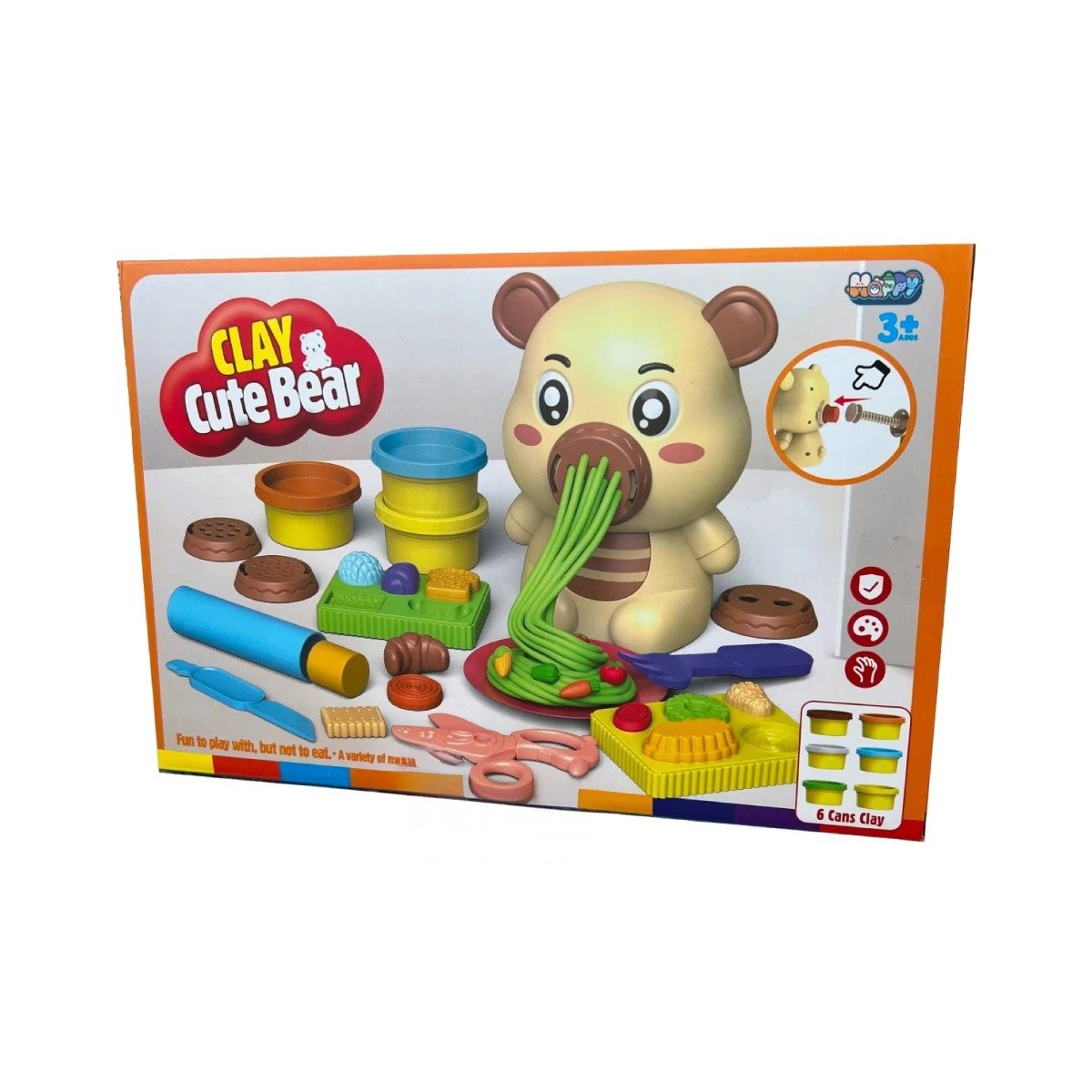 KIT DE JUEGO DE PLASTILINA CON ACCESORIOS OSO PARA NINOS Y+LIGAS REGALO - 5
