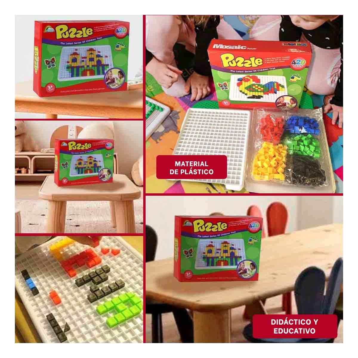 EDUCATIVO DE MOSAICO 420 PIEZAS PARA NINOS JUEGO DE COORDINACION Y+POST IT - 2