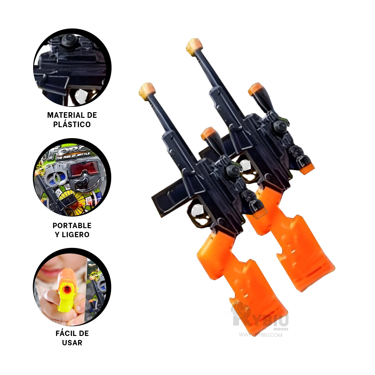 PAQUETE DE COMBATE DIVERTIDO EN NARANJA Y+REGALO STICKERS - 2