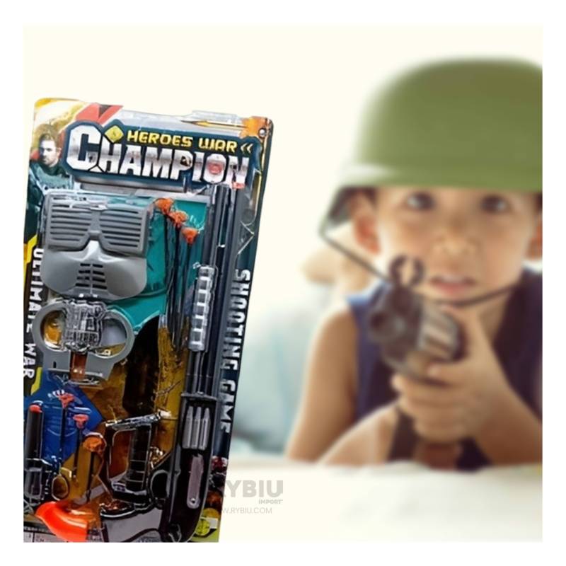 JUEGOS DE ARMAS EN TONO NEGRO Y+BANDERITAS ADHESIVAS - 2