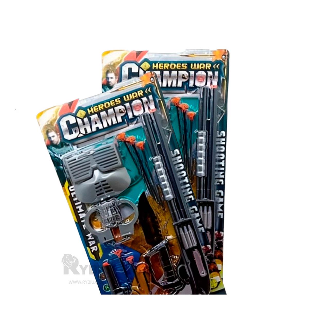 JUEGOS DE ARMAS EN TONO NEGRO Y+BANDERITAS ADHESIVAS - 3