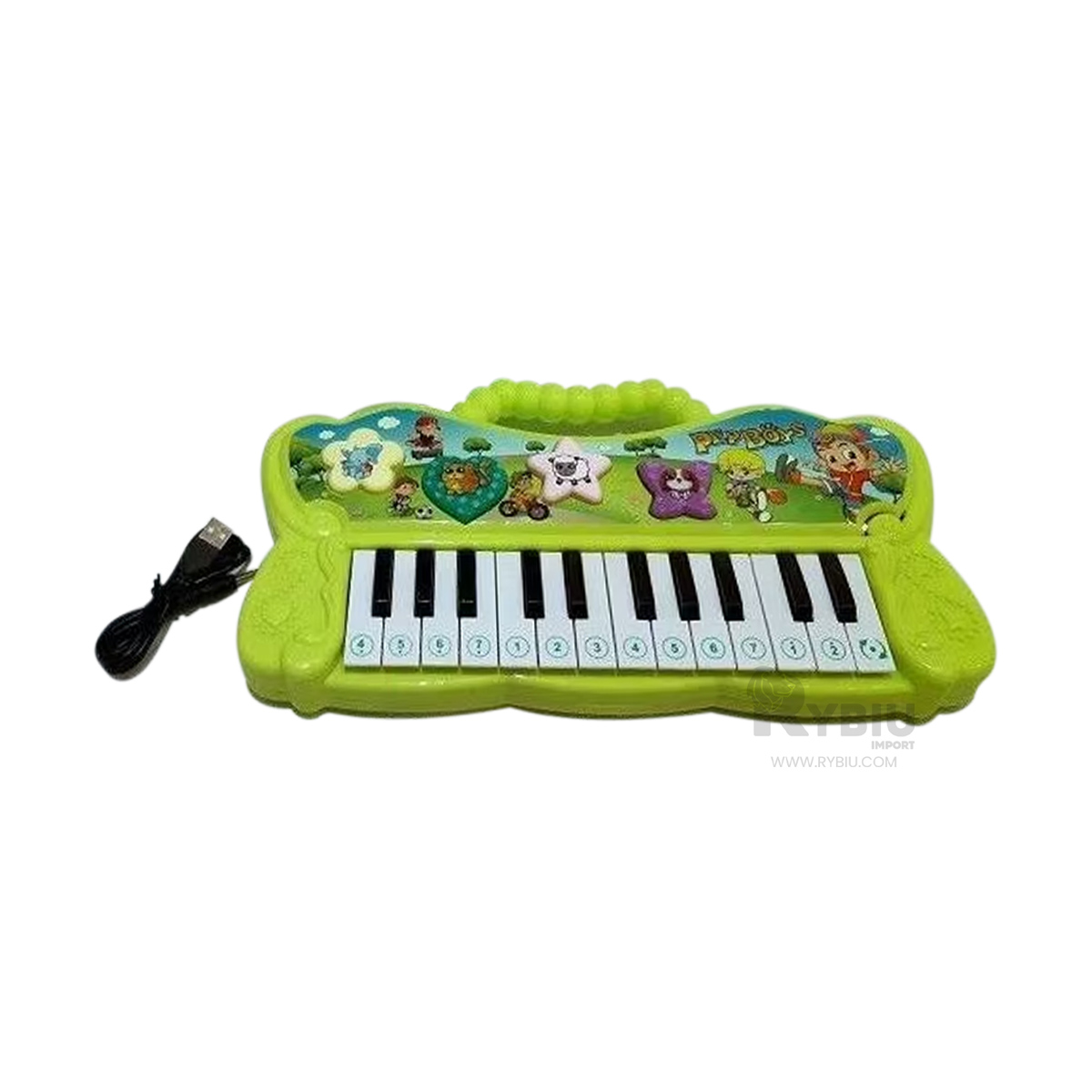 PIANO COMPACTO Y LIGERO DE COLOR VERDE Y+PAPEL DE REGALO - 3