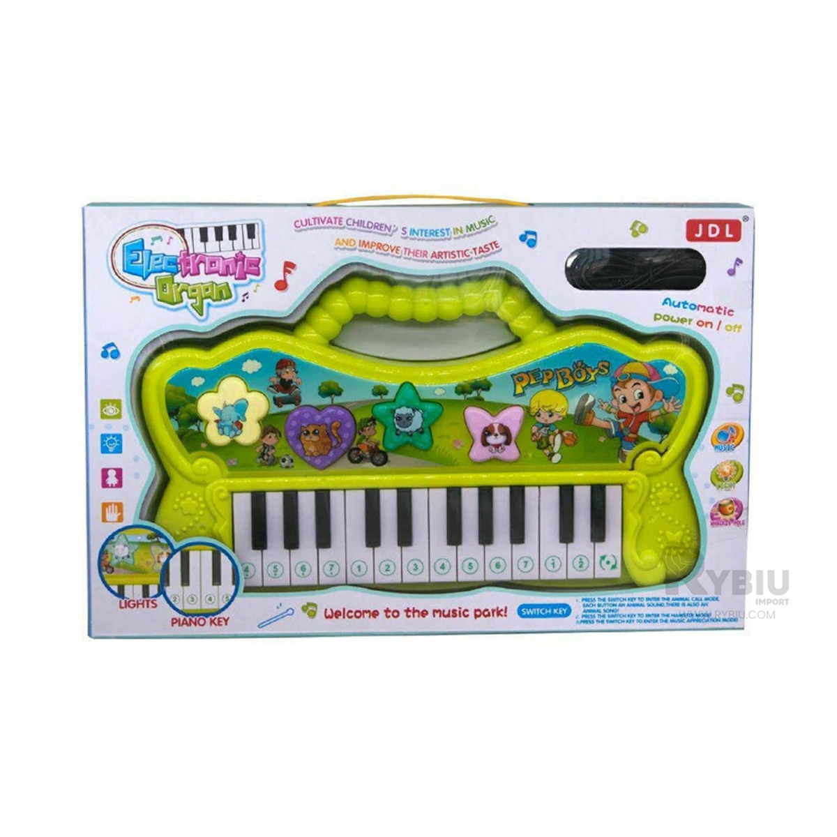 PIANO COMPACTO Y LIGERO DE COLOR VERDE Y+PAPEL DE REGALO - 4