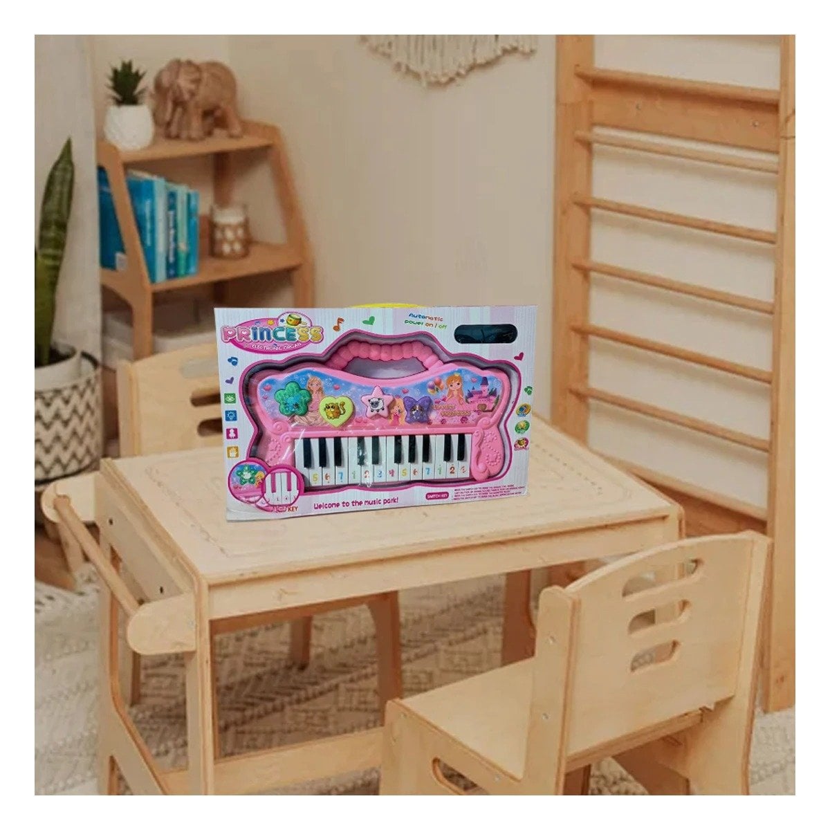 PIANO ROSADO MUSICAL CON TECLAS Y SONIDOS PARA JUEGO INFANTIL Y+POST IT - 2