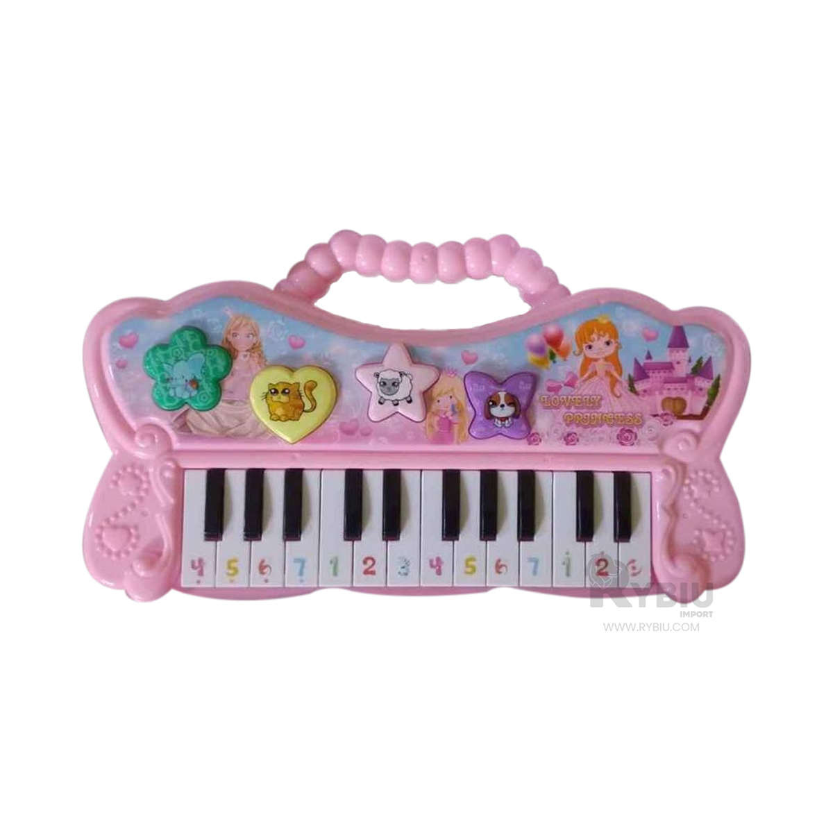 INSTRUMENTO PARA PEQUEÑAS DE ROSADO Y+BANDERITAS ADHESIVAS - 1