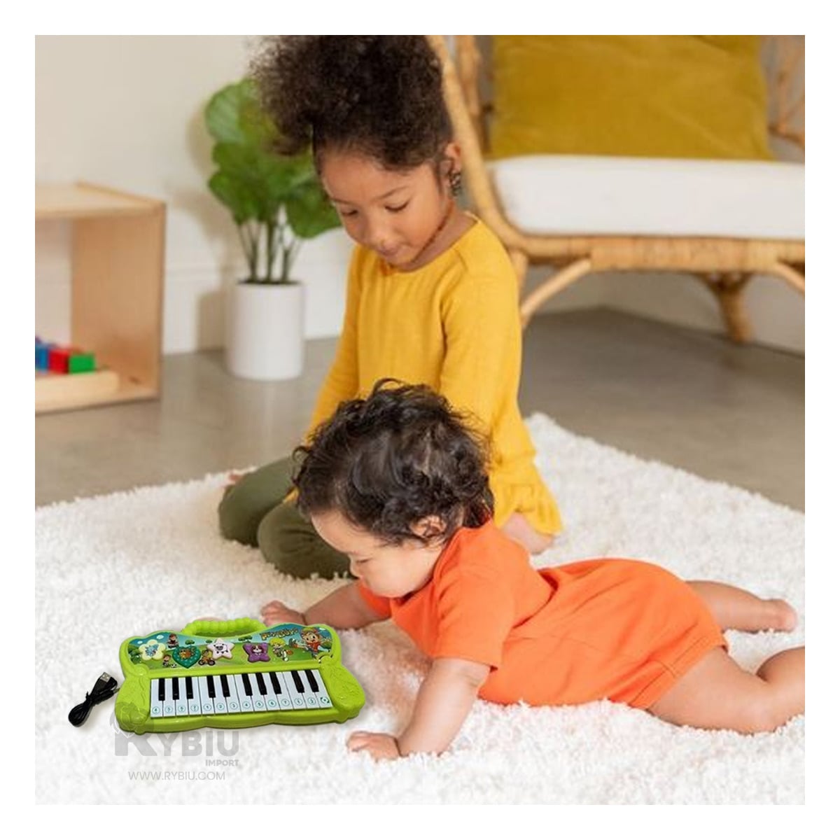 TECLADO CON EFECTO DE LUCES DE COLOR VERDE Y+GIFT MINIAGENDA - 1